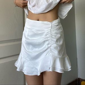 American Threads Annamaria Ruched Ruffle Skirt